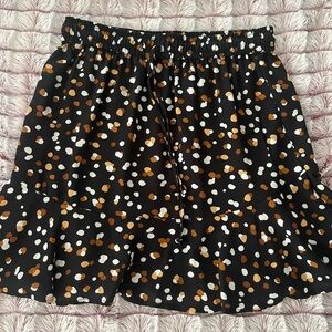 Stylish Black Polka Dot Skirt NWT